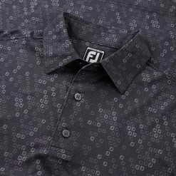 Fairway Elite Sales Store -Fairway Elite Sales Store FootJoy SS22 Digital Camo FJ Print Lisle Golf Polo Shirt Navy 88436 Detail