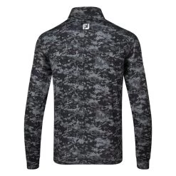 FootJoy Cloud Camo 1/2 Zip Golf Pullover -Fairway Elite Sales Store FootJoy SS23 Cloud Camo Print Midlayer 80110 SWFOO175 S Black Back
