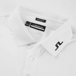 Fairway Elite Sales Store -Fairway Elite Sales Store J.Lindeberg SS22 Heath Regular Fit Polo GMJT06335 0000 Code SHLIN062 M White Detail