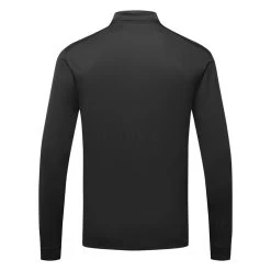 Nike Dry Victory Solid Long Sleeve Golf Polo Shirt -Fairway Elite Sales Store Nike Golf AW22 Dri Fit Victory Solid Long Sleeve Shirt DN2344 010 SHNIK815 S Black White bACK