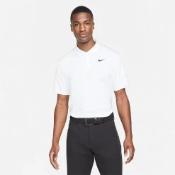 Nike Dry Victory Solid Golf Polo Shirt -Fairway Elite Sales Store Nike SS22 Dry Victory Solid Golf Polo Shirt DH0822 100 M White Black Model 1