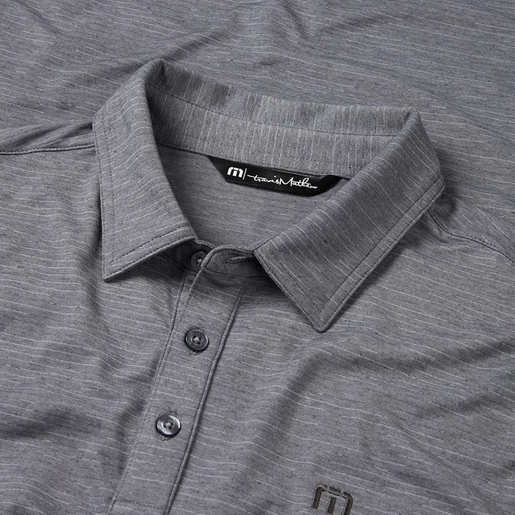 TravisMathew The Heater Golf Polo Shirt Black 2 TravisMathew The Heater Golf Polo Shirt Black - Image 2