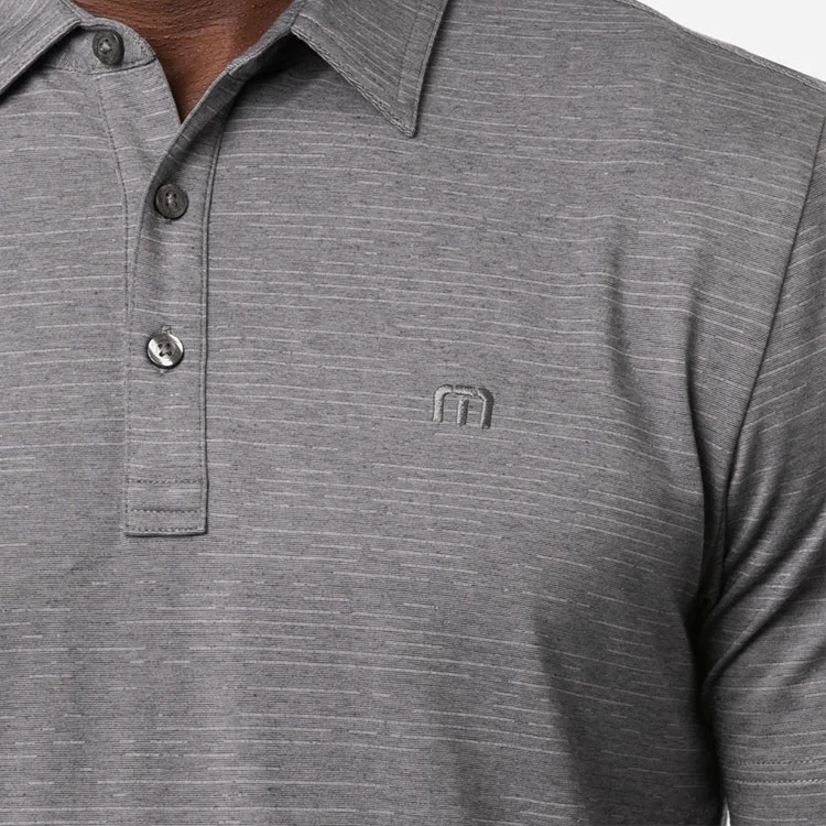 TravisMathew The Heater Golf Polo Shirt Black 5 TravisMathew The Heater Golf Polo Shirt Black - Image 5